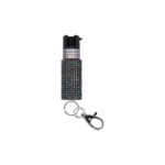 Sabre .54oz Twist Lock Pepper Spray with Jeweled Design and Snap Clip - Black/Multi