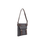 Jesse James Hannah Concealed Carry Lock and Key Crossbody - Gray/Coffee