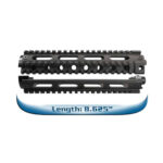 YHM AR15 8.625'' Two Piece Quad Rail Mid-Length Handguard - Black