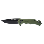 Real Avid RAV-4 Drop Point Folding Carry Knife w/ Strap Cutter- ODG ** LAST ONE