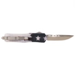 Great Lakes Medium OTF Plain Drop Point Knife - American Flag