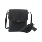 Jessie James Cheyanne Concealed Carry Crossbody with Lock and Key- Black