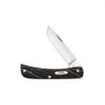 Case Black Jigged Synthetic Sod Buster Jr Pocket Knife - 18229