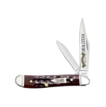 Case Pocket Worn Corn Cob Jig Mahogany Bone Peanut Pocket Knife - 55234